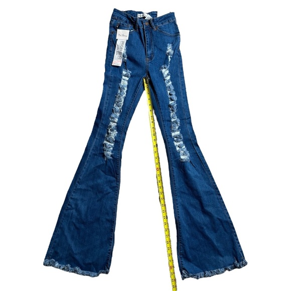 NWT Vince Blue Flare Wide Leg Jeans Size Small - Picture 5 of 8